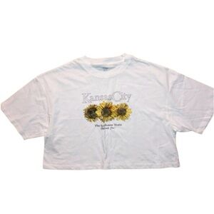 Cotton On Sunflower Crop Top |Size XS |Kansas City|Chop Tee